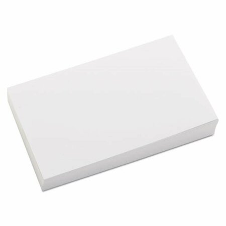 UNIVERSAL OFFICE PRODUCTS 3 x 5 in. Unruled Index Cards, White, 100PK 47200